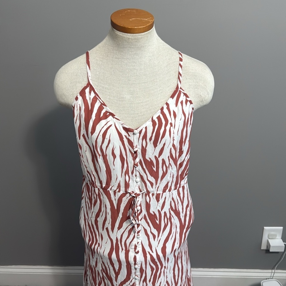 Rails - Frida Midi Dress in Rust Zebra - Size Med… - image 3